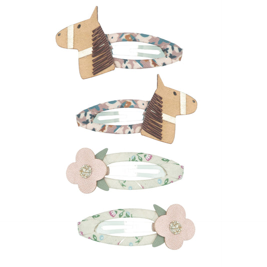 Horse & Flower Clip Set - von mimi & Lula